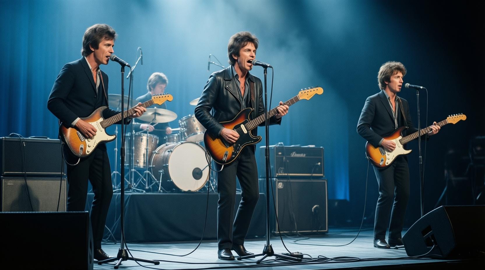 The Rolling Stones performing live with raw energy 1960s