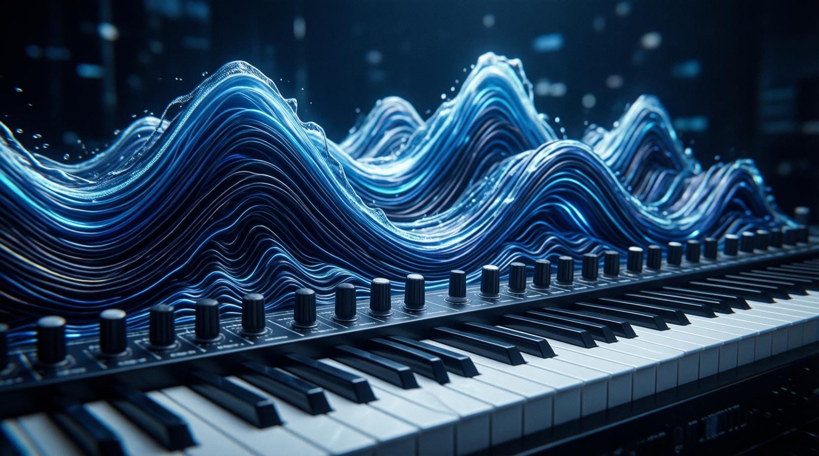 layered synthesizer waves with reverb and distortion effects visualization