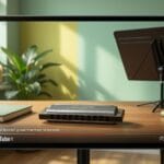 YouTube video tutorial harmonica lesson screen