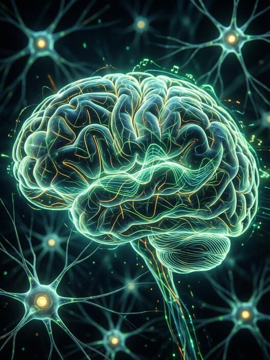 human brain neurons firing glowing patterns neuroscience music psychology