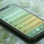 smartphone music app harmonica tabs interface